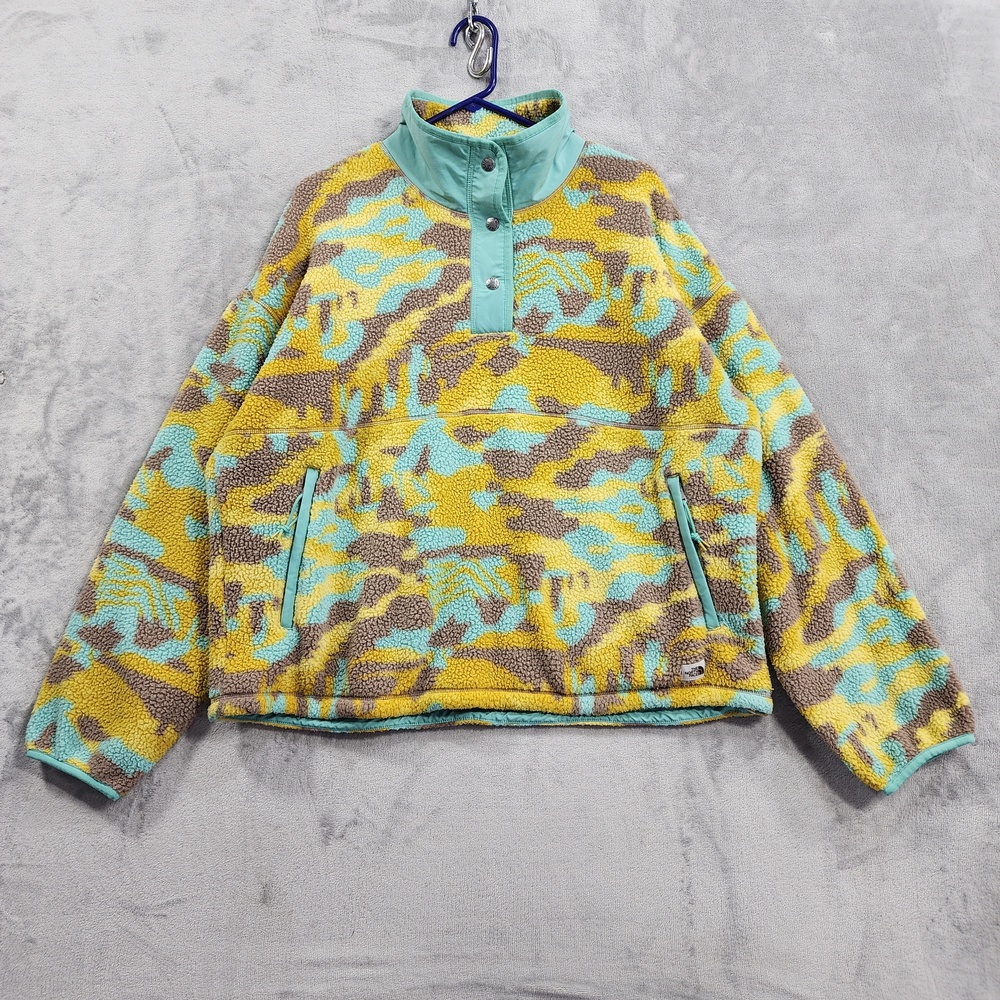 The North Face Jacket Women XL Multicolor Camo Cragmont 1/4 Snap Fleece Pullover